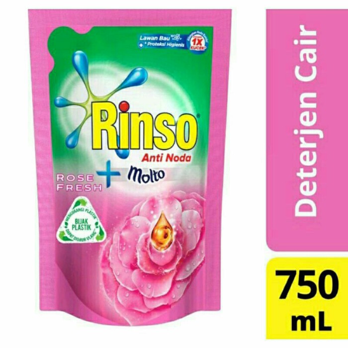 RINSO CAIR ANTI NODA + MOLTO ROSE FRESH 750 ML - 5