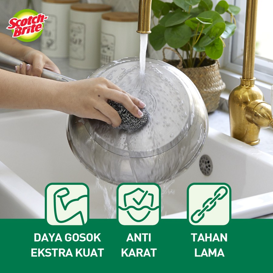 SCOTCH-BRITE SABUT STAINLESS BASIC – 5