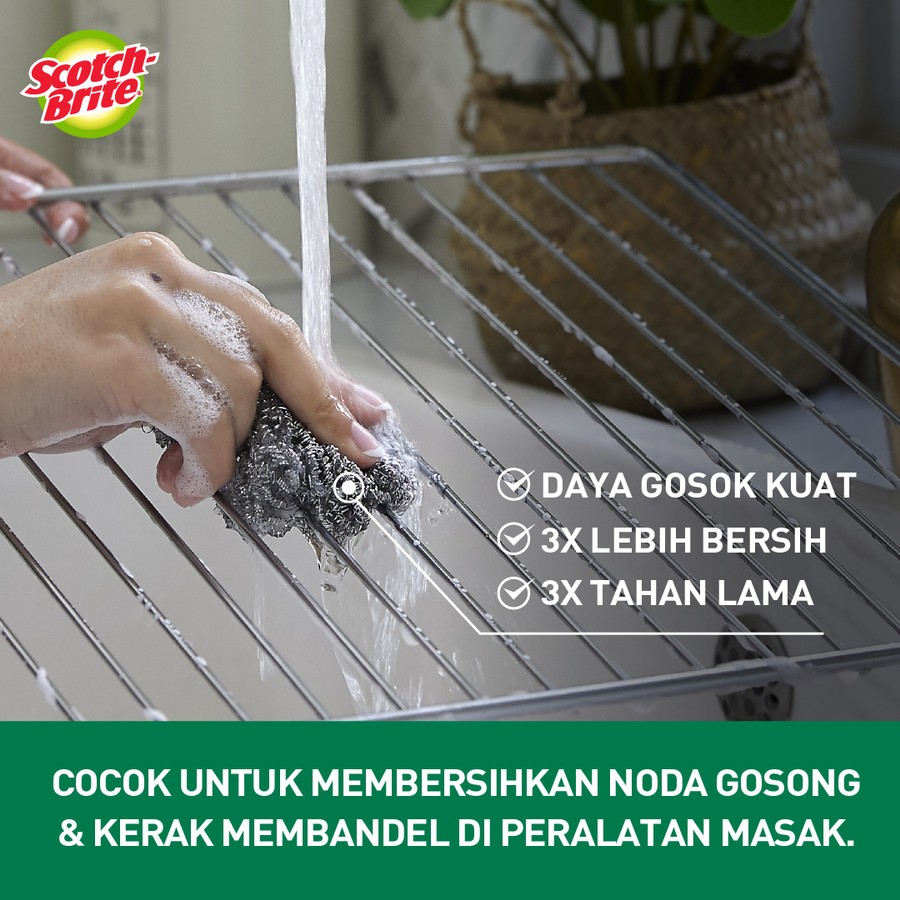 SCOTCH-BRITE SABUT STAINLESS BASIC – 6