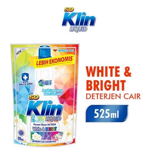 SOKLIN DETERJEN CAIR WHITE & BRIGHT 525 ML