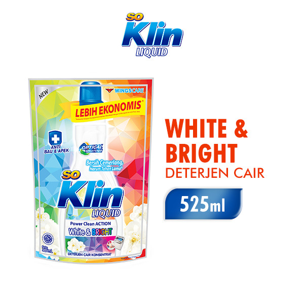 So Klin Deterjen Cair White & Bright – 750 ML