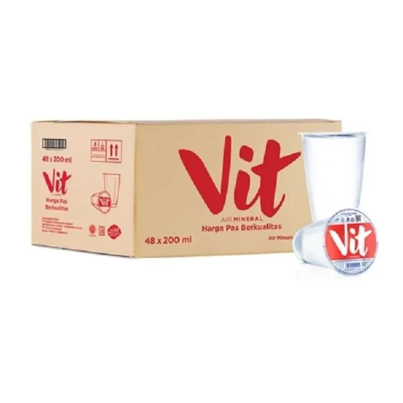 Air Mineral Vit (Gelas : 1 Dus : 1 Karton : 48 Pcs)