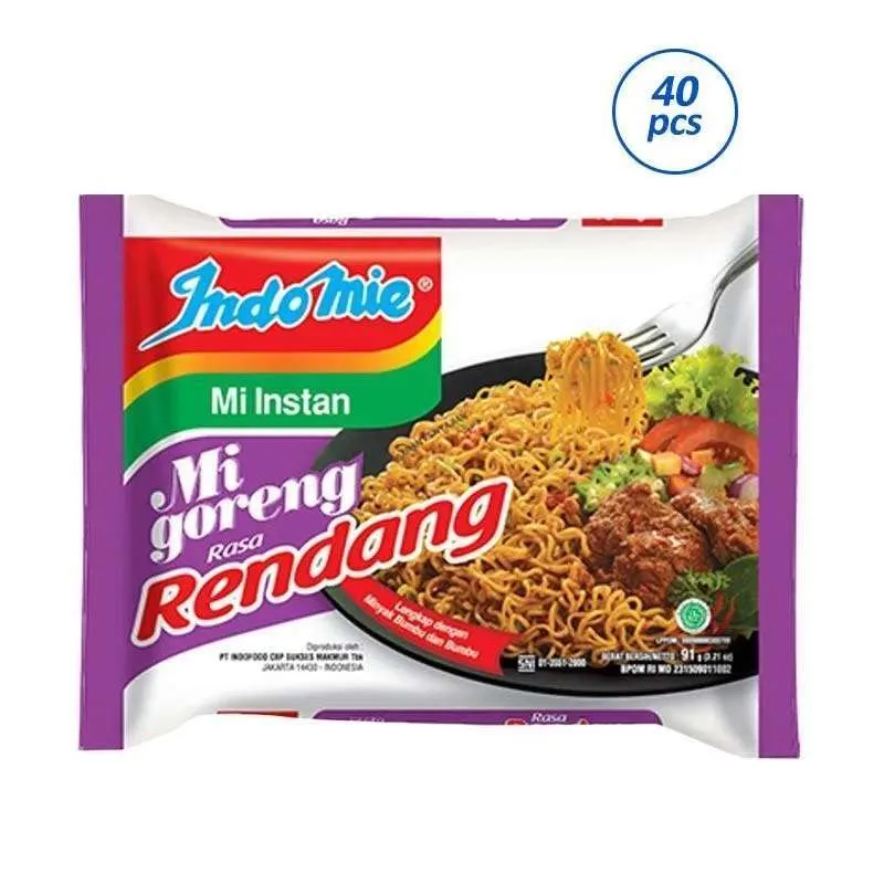 Indomie Goreng Rendang (1 Dus : 1 Karton : 40 Pcs)-1