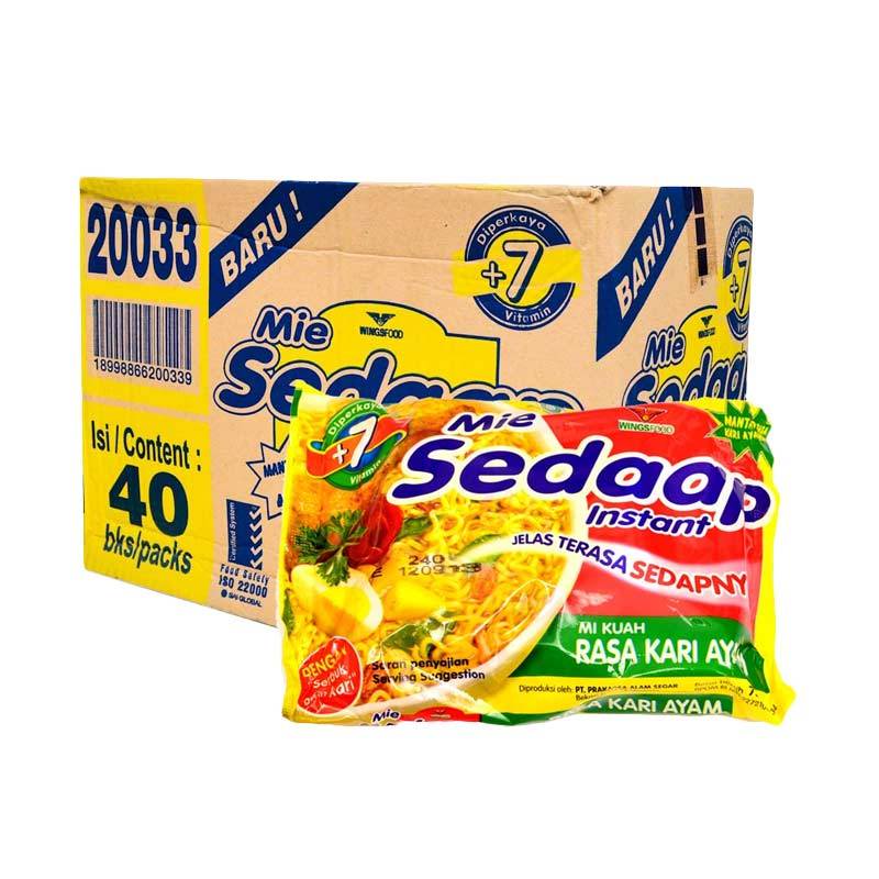 Mie Sedaap Kari Ayam (1 Dus : 1 Karton : 40 Pcs)